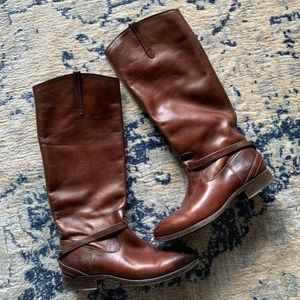 Frye Lindsay Plate Boot Redwood Smooth Vintage Leather -  6.5